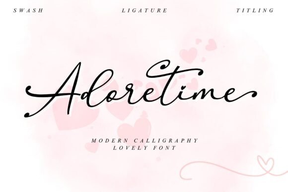 Adoretime: A Handwritten Font for Modern Web Design