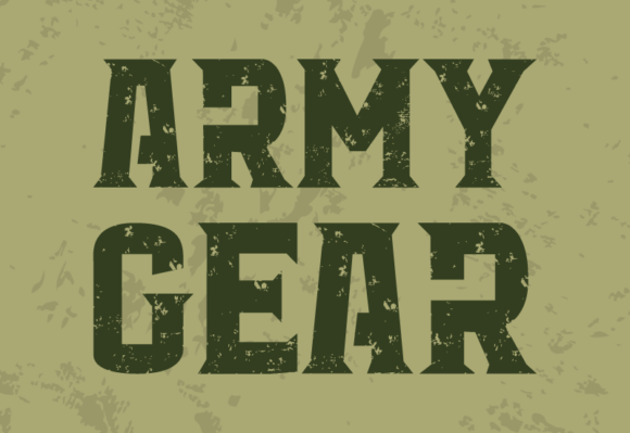 Army Gear: A Bold Sans Serif Font for Modern Branding