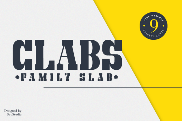 Clabs: A Versatile Slab Serif Font for Campaign Design