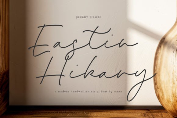 Eastin Hikary: A Modern Script Font for Handmade Creations