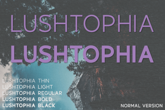 Lushtophia: A Modern Sans Serif Font for Your Brand