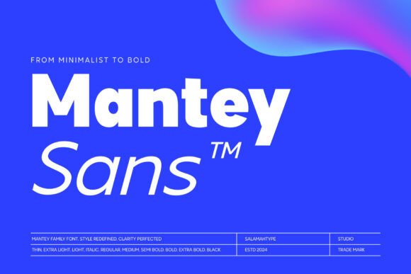 Mantey: A Modern Sans Serif Font for Handmade Creations