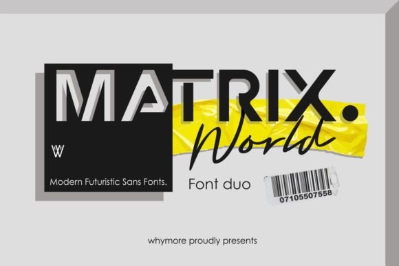 Matrix World Duo: A Futuristic Font for Bold Visuals