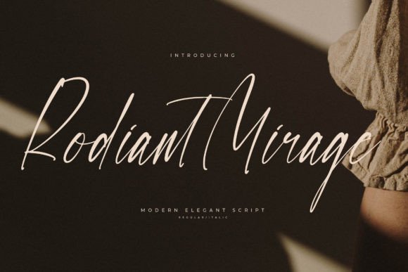 Rodiant Mirage: A Script Font for Modern Design Projects