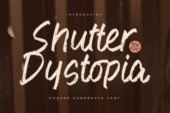 Shutter Dystopia: A Modern Handbrush Font for Editorial Design